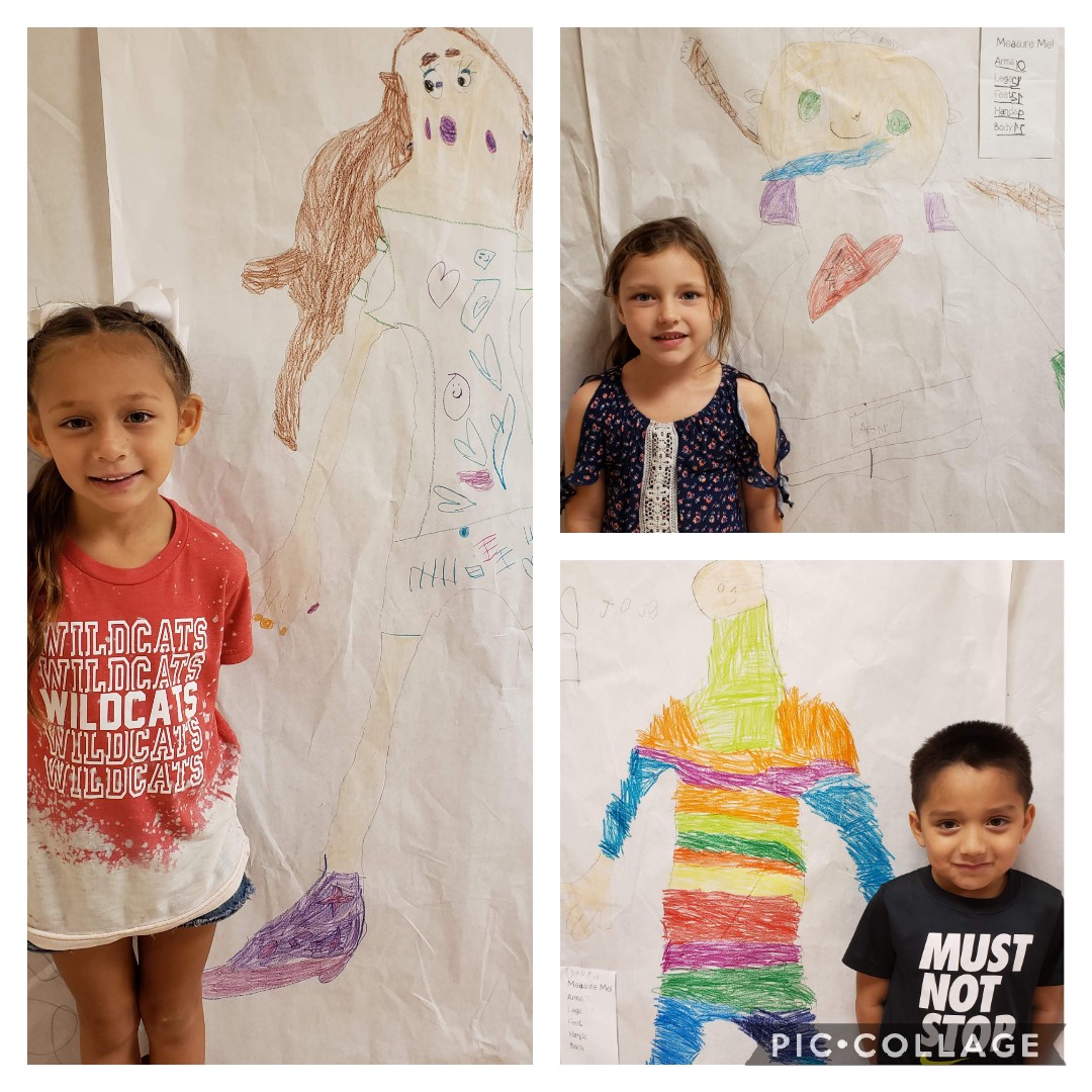 PWE_Splendora's tweet photo. After tracing their outlines and coloring their "self portraits", Kindergarten students in Mrs. Smith's class learned about nonstandard measurements by using cubes to find out their measurements.  #pweallgoodinthewoods #pwerocks #iamawildcat #WeAreSplendora https://t.co/jP4pXg21bf