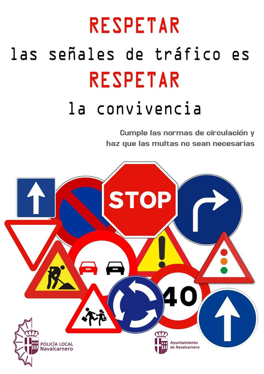 👉🏼 Haz que las multas no sean necesarias, cumple las normas de circulación y no "tires" el coche en cualquier sitio 👮‍♂️👮‍♀️
#Navalcarnero #SeguridadVial
           ⚠️🚸⛔🚳➡️🚘🅿️