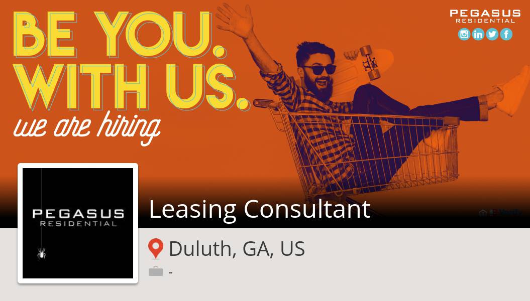 #PegasusResidential is hiring! #Leasing #Consultant in #Duluth, apply now! #job workfor.us/pegasusresiden… #pegasuspower #wemakepigsfly #pegasusresidential #wehelppeoplefindhome #pegasus