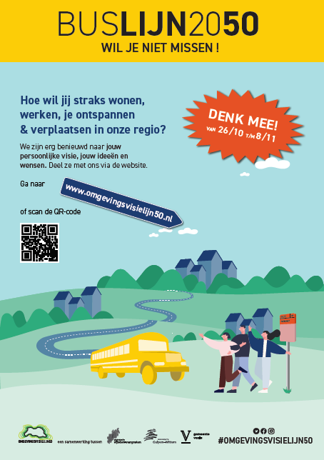 De gemeenten Gulpen-Wittem, Vaals en Eijsden-Margraten onderzoeken hoe de regio er in de toekomst uit zou moeten zien. Wat zijn jouw dromen, ideeën en wensen voor je eigen omgeving?  Wij zijn benieuwd naar je mening. Doe mee en vul de vragenlijst in! bit.ly/2G1c3wb