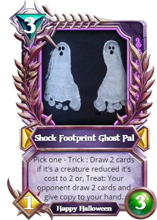 __lalisa2025's tweet photo. I just create my @GodsUnchained Ghost Pal Halloween card ๐ป๐ป๐ .
Thank you @GUcustom_cards for your card generator .
- GOD OF CATS ๐ป
#shadowdraw https://t.co/nhKc5AkRUB