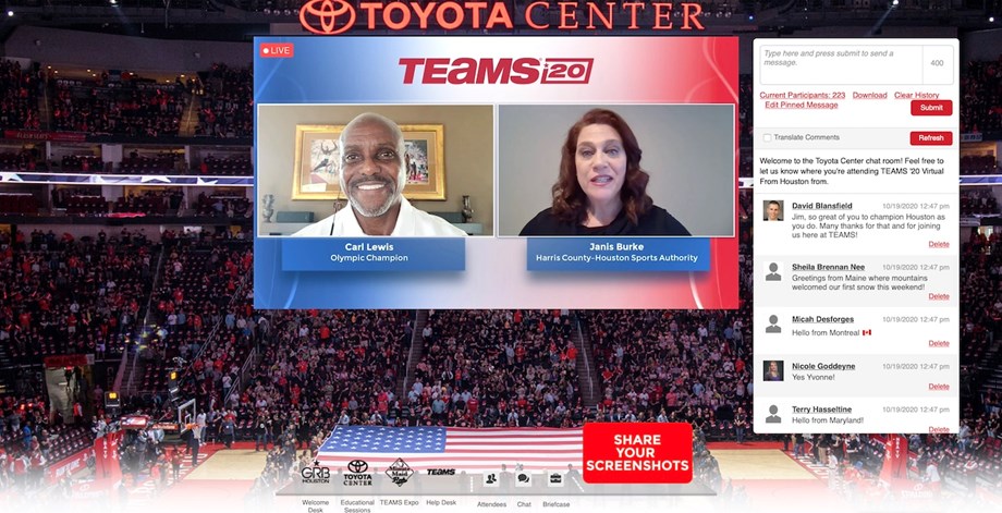 mcmagtweet's tweet photo. #TEAMS20 was a virtual sports-industry conference unlike any other. The 4-day event offered an immersive experience for sports-event organizers, destinations &amp; thought leaders from across the globe. https://t.co/O54LAaKQAw

@SportsTravel #EventProfs #MeetingProfs @TEAMSconference https://t.co/jPzM0Ahwcm