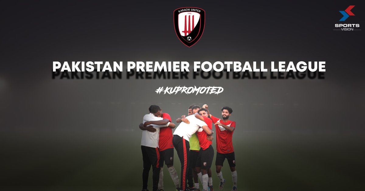 SportsVision1's tweet photo. Sports Vision congratulates @karachiunitedfc on getting promoted to Pakistan Premier League!
#sportsvision #SportsPulse #KUpromoted #KarachiUnited https://t.co/HpXHzOBbxE