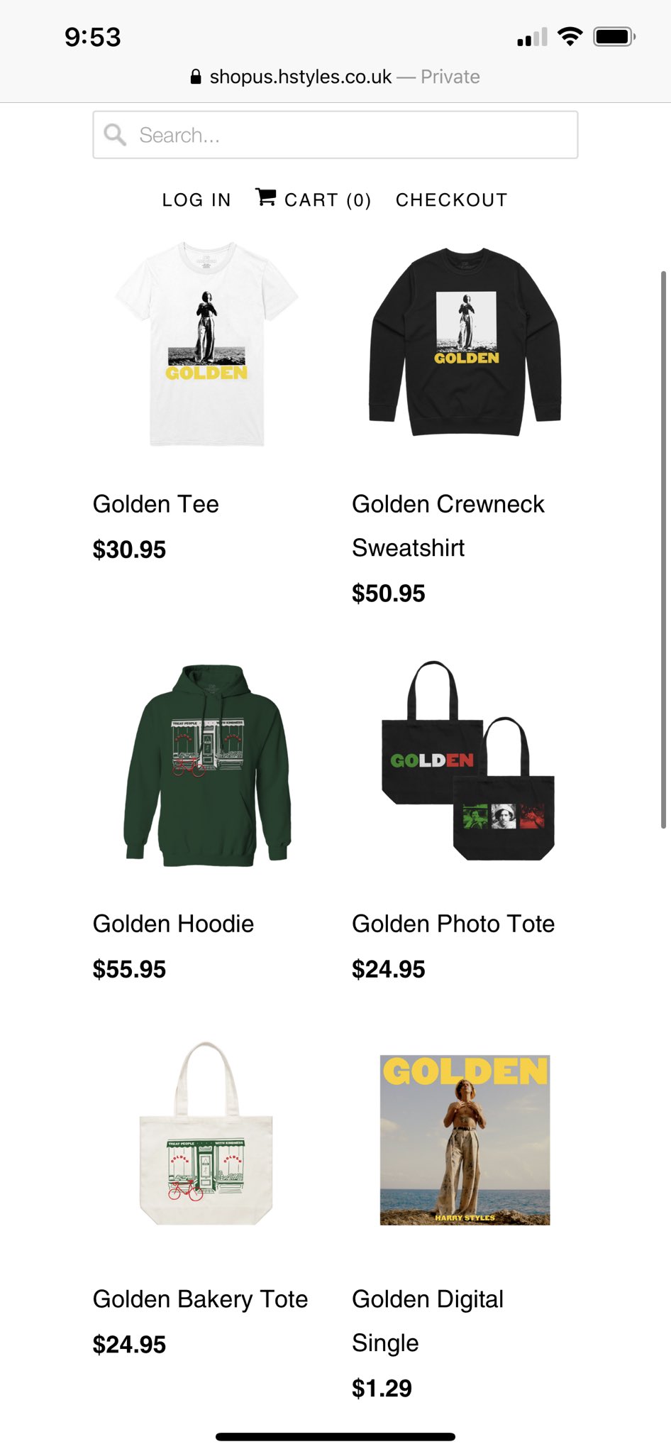 Golden hoodie harry styles hotsell