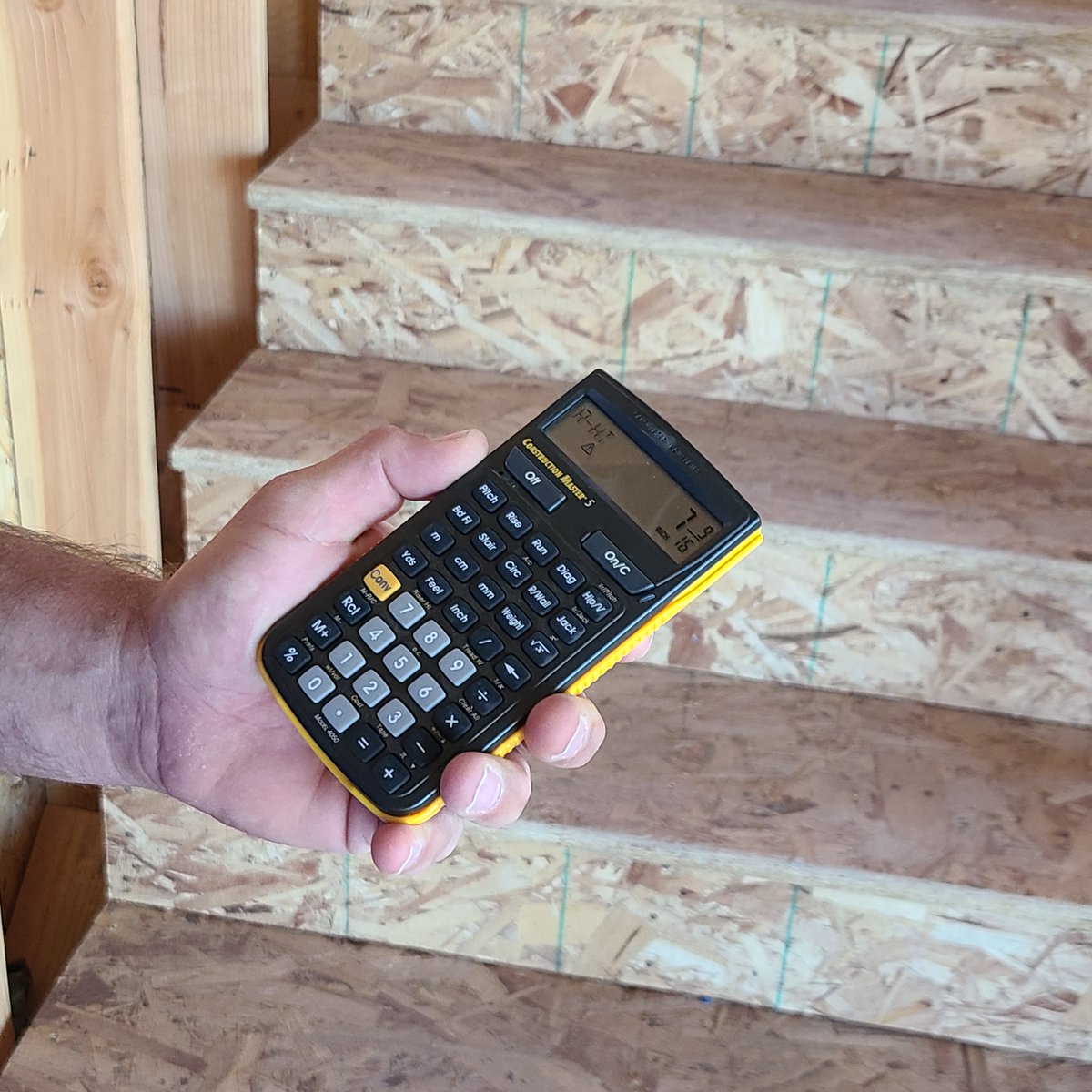 You don’t just build stairs. You need to know the constraints you are building to. Then you need to build within code. It involves #constructionmath to #build. #CalculatedIndustries #ConstructionMaster5 calculator has built-in solutions to guide you to solve problem in seconds. https://t.co/JZVydwJRGn
