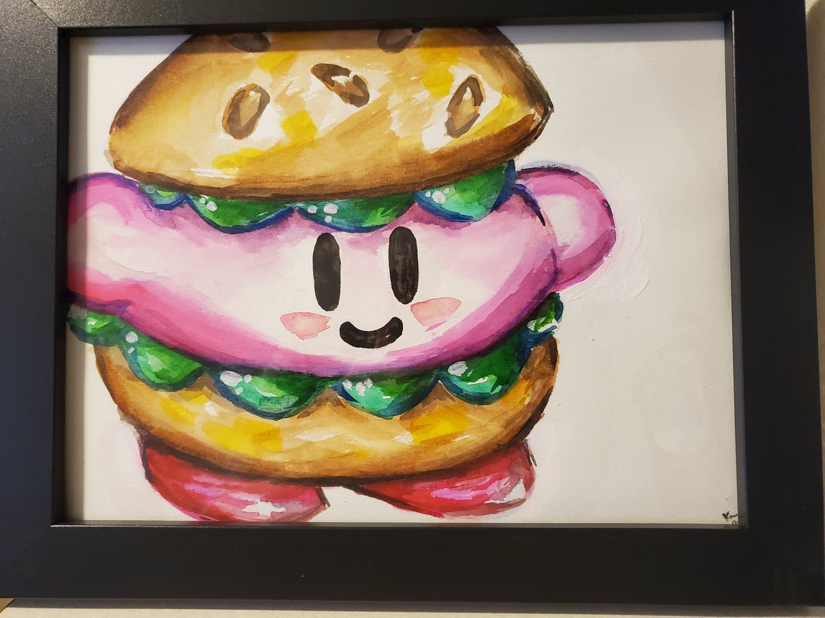 HodaPowerPoint's tweet photo. God bless @licensetwobill for this framed burgy out of nowhere https://t.co/b0JiBrY69h
