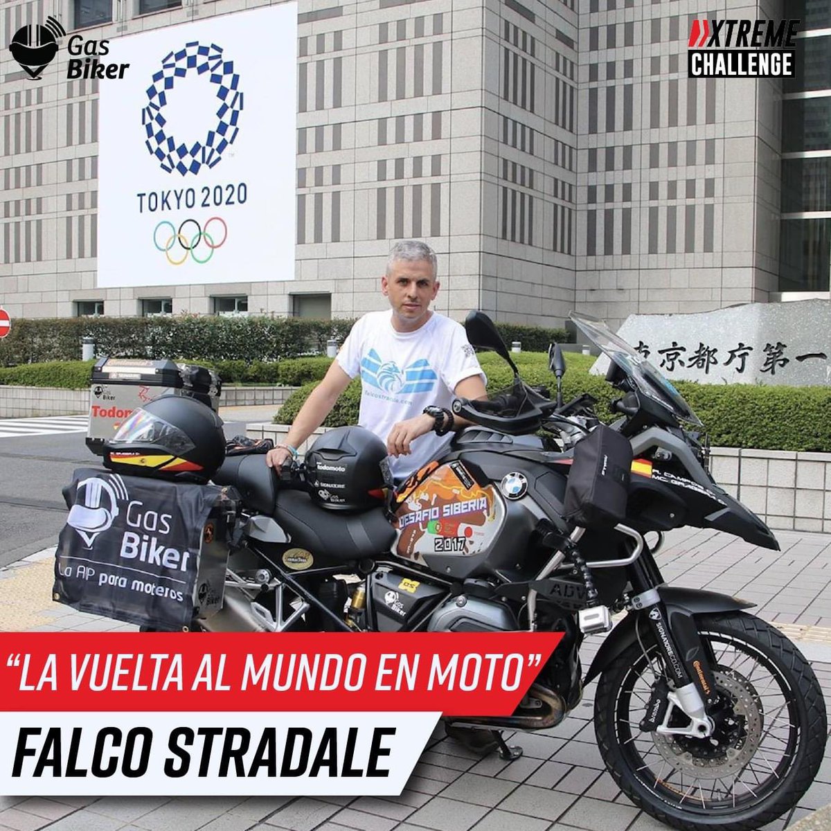 xtchallenge's tweet photo. ¿Os suena este #motorista? Él es Falco Stradale y nos acompañará también en nuestra próxima edición de @xtchallenge en #Córdoba✔️
Ha estado viajando en moto durante 4 años alrededor del mundo en una aventura donde visitó 38 paises acompañado de nuestra #App @GasBikerApp https://t.co/Ibc2DMFvC6