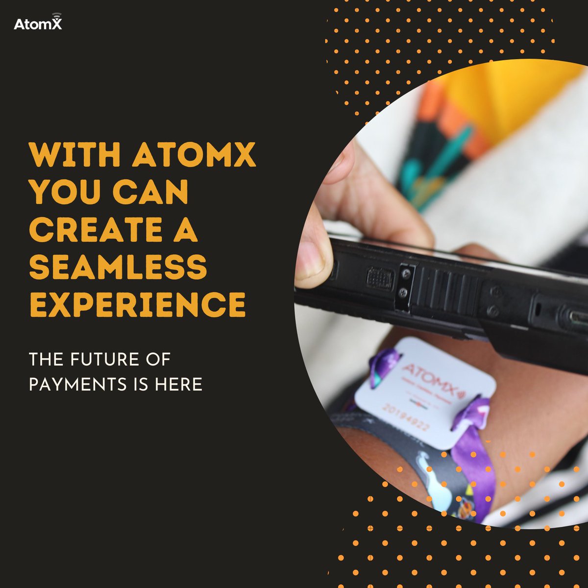 AtomX_Cashless's tweet photo. #CustomerExperience is driving the future of Payments. Its time to embrace this innovative #CashlessPayments Solution for your next event. #AtomX creates a seamless experience for customers where they only need to tap to enter, tap to pay &amp; tap to engage
Mail us - hello@atomx.in https://t.co/F6kTsDZpRm