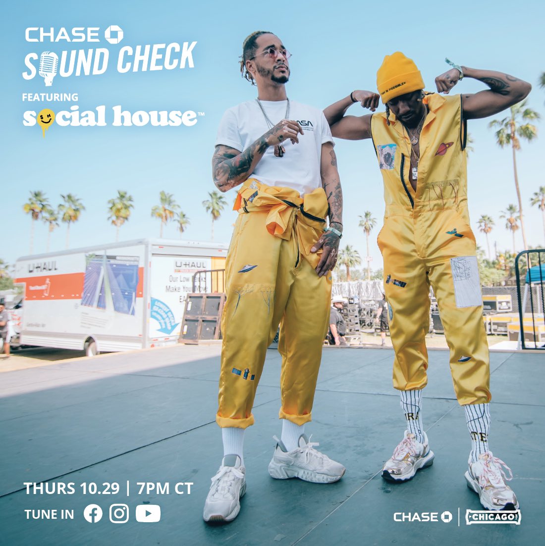 BIG NEWS! 🔥🚨 We're excited to announce that this THURSDAY we'll be performing songs for our virtual <a href="/Chase/">Chase</a> Sound Check, brought to you by the <a href="/ChicagoTheatre/">The Chicago Theatre</a>. Tune in at 8pm ET / 7pm CT on our Facebook, IG, and YouTube channel #ChaseSoundCheck #ad