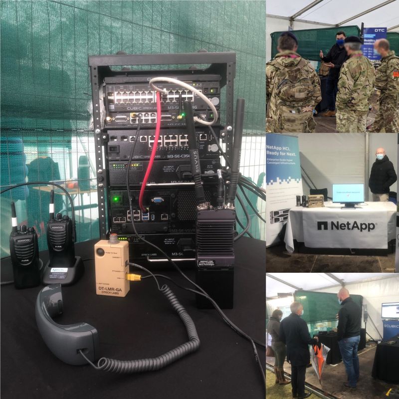 cubic_cmps's tweet photo. We're proud to be involved with the British Army Warfighting Experiment. Our team enjoyed the many discussions they had during an event last week, and it was great to see our friends NetApp showing our technology too. #AWE20 #WeAreCubic #BritishArmy #DomainDominance https://t.co/reI85Rhicm