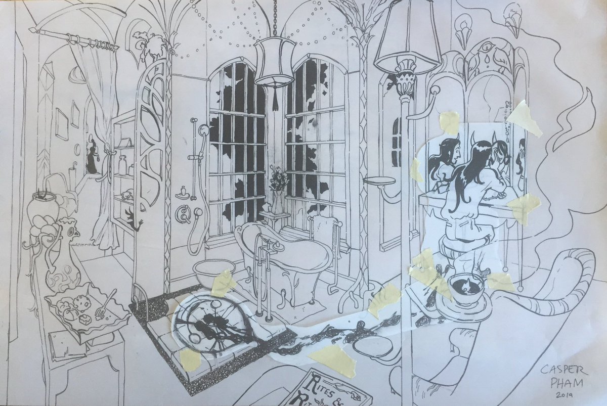 part of me longs to be forced to work traditionally like i did in art school, there's a different quality to the pieces i started on paper