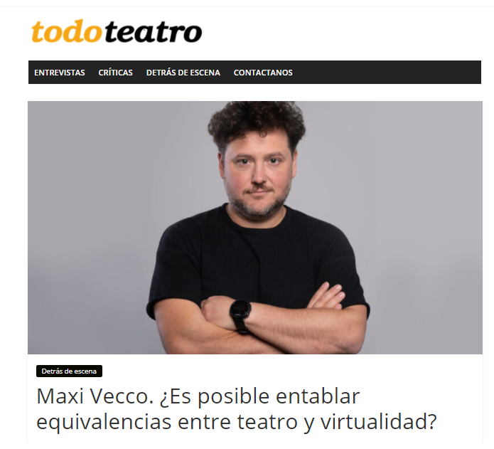 📱 Detrás de escena. <a href="/maxivecco/">Maxi Vecco</a> cuenta el proceso creativo de #Deathbook 💻en <a href="/TodoTeatroOk/">Todo Teatro</a> <a href="/sandracommisso/">Sandra Commisso</a> <a href="/djemio/">Diego Jemio</a> 🙌🏾 Este viernes 30/10 última presentación, a las 20.30 h, #streaming #vivo con <a href="/marmediavillaok/">Mar Mediavilla</a> y Andrés Passeri <a href="/AlternativaEsc/">Alternativa</a>  todoteatro.com.ar/maxi-vecco-es-…