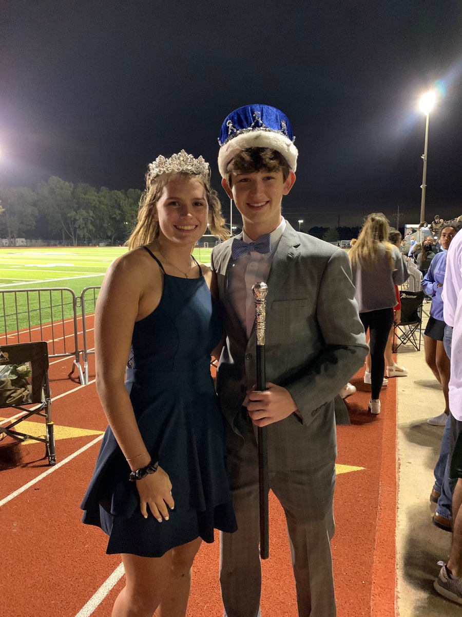 Congratulations to Senior basketball players Jane Neuhaus and Adam Geiger for being selected Homecoming Queen and King! #SaderNation