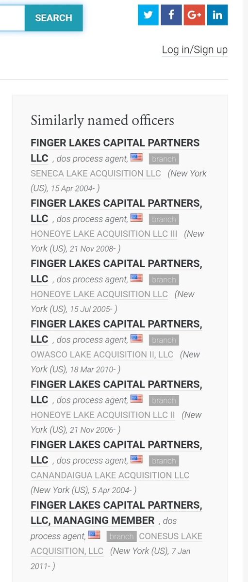 Finger Lakes Capital, LLC is associated with the following Finger Lake-named LLCs:Seneca Lake Acquisition LLC Honeoye Lake Acquisition LLCOwasco Lake Acquisition LLCCanadaiuga Lake LLCEtc 5/