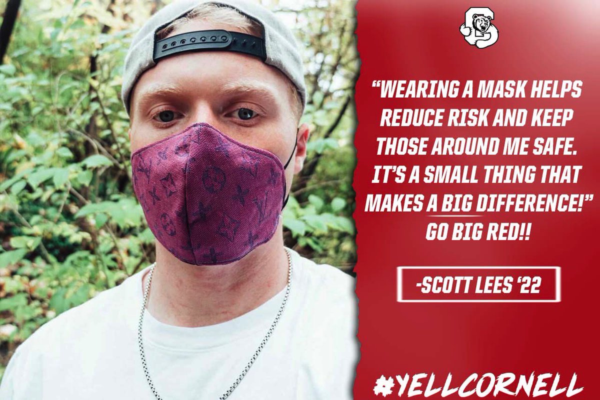 #MaskedUpMonday featuring <a href="/Thomas_F8880/">Thomas Ferrara</a>
<a href="/Koby_Kiefer1/">Koby Kiefer</a>
<a href="/scottalees/">Scott Lees</a>
 ‼️#YellCornell 😷😷🔴🔴