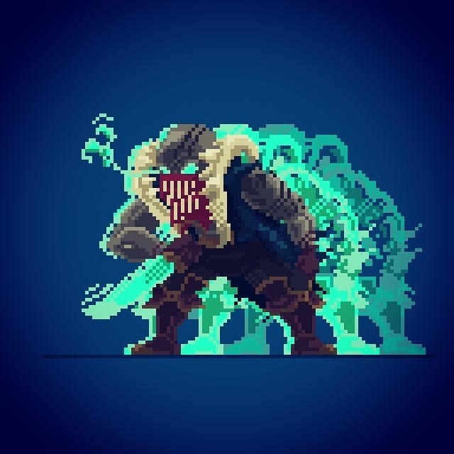 LyonLATAM's tweet photo. El talento que hay en #LOLtubre es indiscutible, tal es el caso de estas pequeñas ilustraciones en Pixel Art hechas por Halo (@HaloyNess). https://t.co/a7Ubs9vpTo