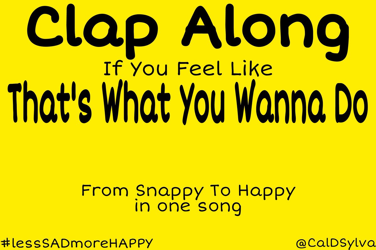 caldsylva's tweet photo. #OneMinuteBrief
Posters highlighting the treatments of Seasonal Affective Disorder (SAD).
#lessSADmoreHAPPY
More info:
https://t.co/ujbvtcuz7v
@LoveYourNHS
@OneMinuteBriefs
#ClapAlong
From Snappy To Happy
in one song
#Yellow - the colour of happiness and sunshine. https://t.co/V5aGYWP27U