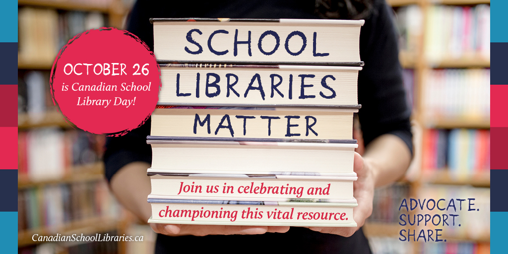 kidsbookcentre's tweet photo. Today is Canadian School Library Day! Let's celebrate &amp; champion this vital resource.
Share your stories, tag your favourite teacher librarians, advocate to your provincial gov't &amp; help spread the word: SCHOOL LIBRARIES MATTER.
https://t.co/zRQ0TZzqF7 #CSLD2020 @CdnSchoolLibrar https://t.co/ZONTdMgD6D