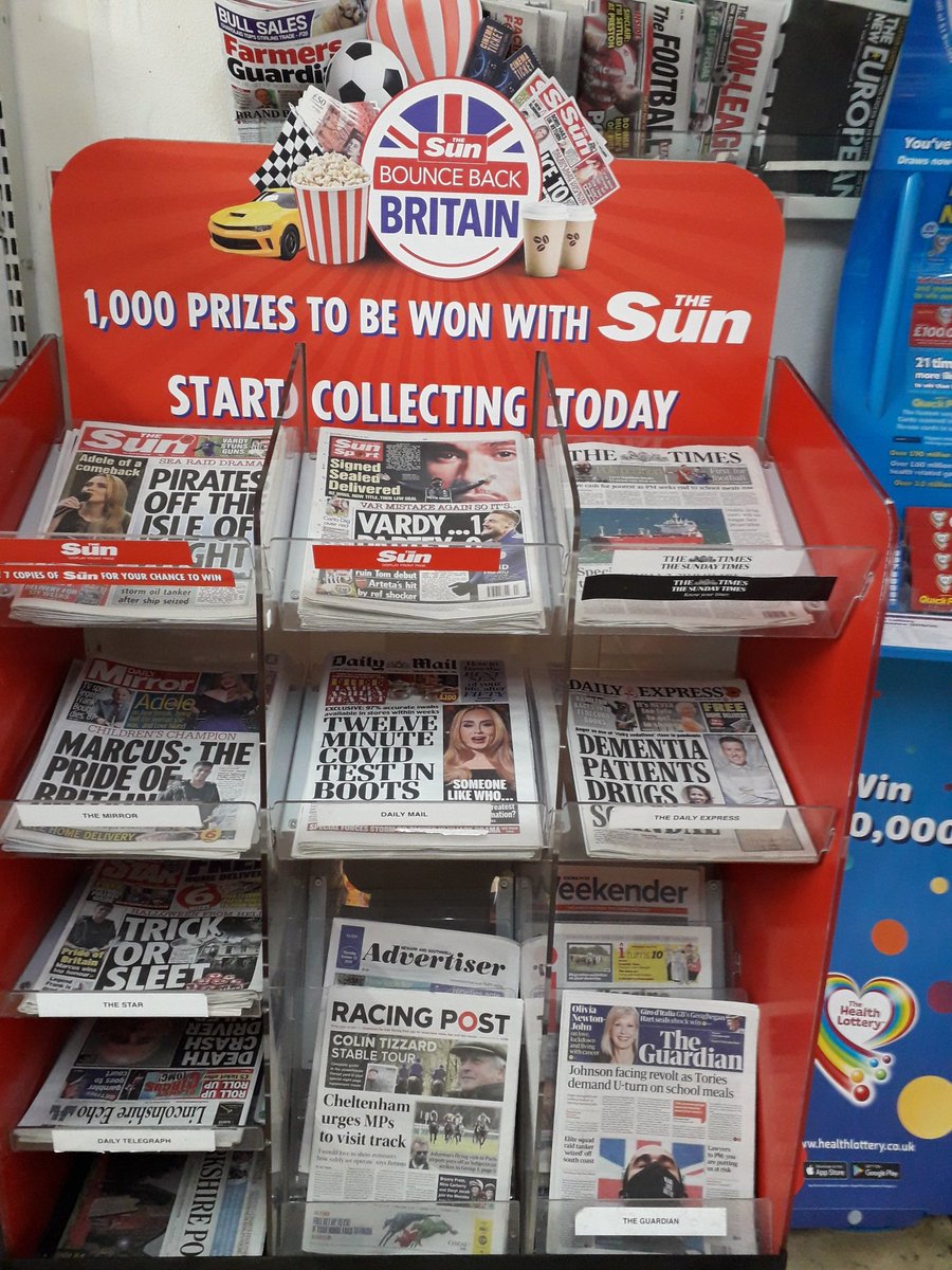 #BounceOffChallenge#newsretail@TheSun. Gardenfield stores in Lincoln are promoting the Bounce Back Britain campaign. Make sure you collect a sticker with every purchase of The Sun to be in with a chance of winning.