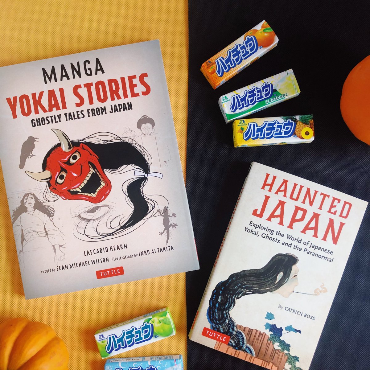 TuttleBooks's tweet photo. It’s time for our annual 👻SPOOKY SWEEPSTAKES👻

Win copies of Haunted Japan &amp; Manga Yokai Stories, as well as some of our favorite Japanese candy!

TO ENTER:
1. Follow @TuttleBooks 
2. Like &amp; RT

(Ends 10/30/20 at 11:59PM ET. Open to residents of North America &amp; Europe) https://t.co/vGZVw1QNRf