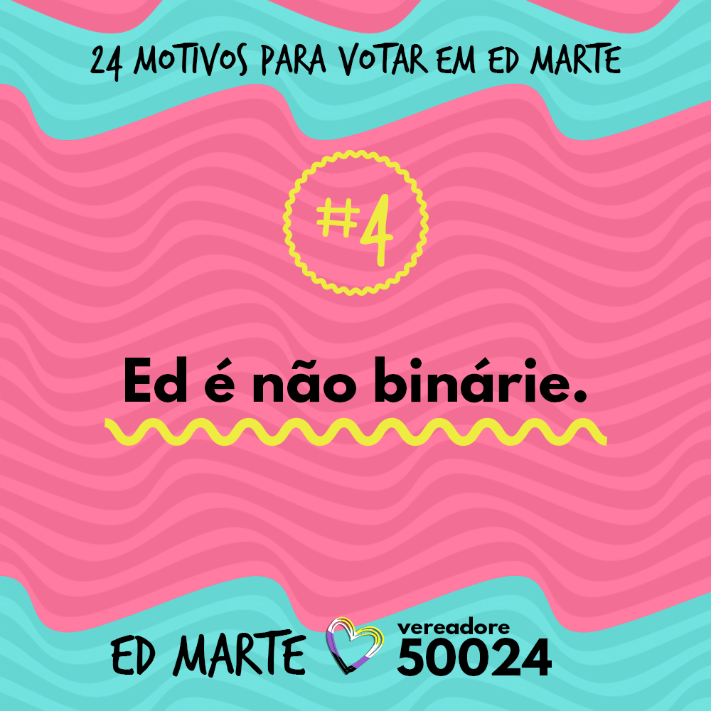 Ed_Marte's tweet photo. Ed entende sobre demandas básicas das moradoras/es travestis, trans e não bináries de Belo Horizonte. Demandas básicas relacionadas a serem reconhecidas enquanto seu nome social, a poderem utilizar o banheiro público. Ser LGBTIQA+ é um direito de todes.
Vote com a gente #Ed50024 https://t.co/B6mD88rzjf