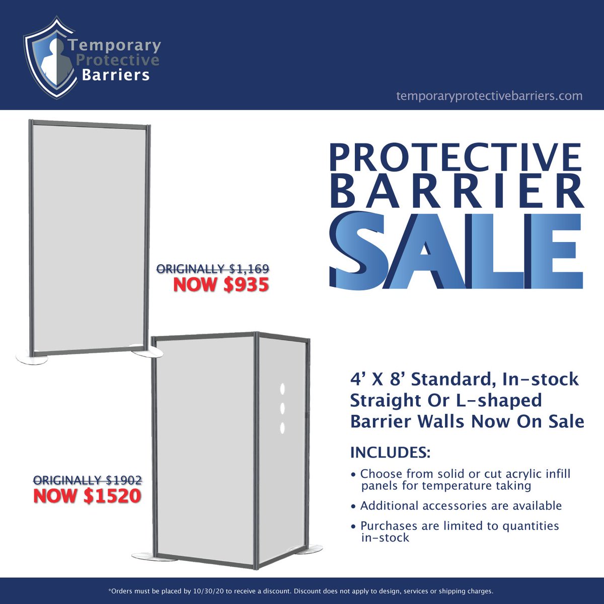 TPBarriers's tweet photo. Last chance to get in on this #SALE!  Don't let the opportunity slide by!  Contact us today. https://t.co/fIqI3x5Z5m
#protectivebarriers #dividers #standardbarriers #tpb https://t.co/fkJ6Knl7B2