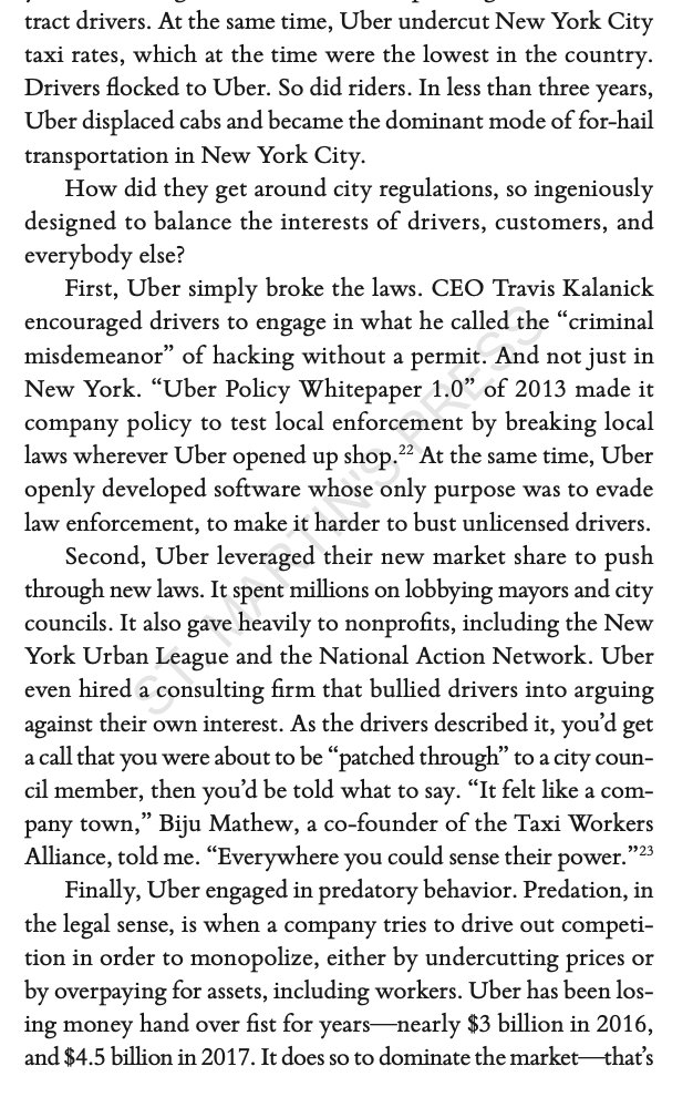 11/ As  @ZephyrTeachout details in her new book Break ‘Em Up, breaking the law is the whole business model for Silicon Valley gig worker giants.  https://us.macmillan.com/books/9781250200891