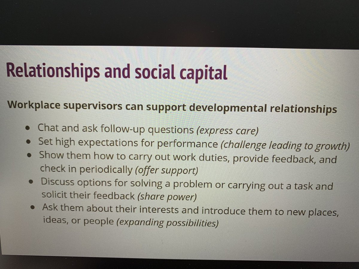 LearningZest's tweet photo. Great hearing now fr @MarthaHRoss of @BrookingsInst about ways workplace supervisors can support developmental relationships. @Aurora_Inst #Aurora2020 #LearnerCentered #CompetencyEducation #apprenticeships https://t.co/0dbzvuHdyw