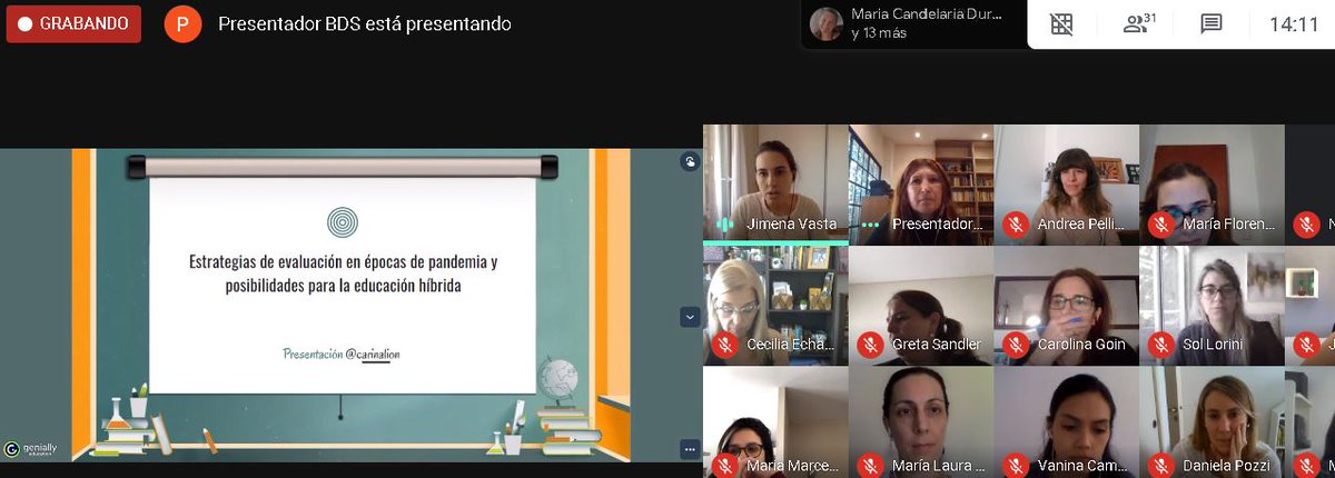 bdslibrary's tweet photo. ¡Tenemos una invitada de lujo! Audiencia atenta compartiendo con @carinalion en nuestro 2do encuentro sincrónico #ComunidadDeAprendizaje "Assessment as Learning" - edición 2020 en modalidad #BDSx en
@BelgranoDay #learnercentered #assessment https://t.co/TUihVeF2H7