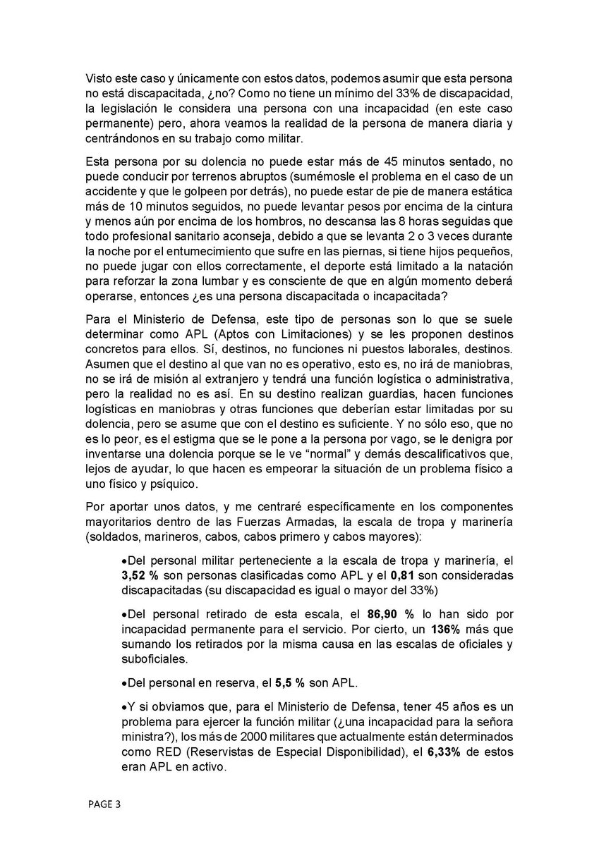 GorkaSadaba's tweet photo. Articulo enviado hoy a para poner en conocimiento de una situación desconocida por la sociedad. Alarmante hoy en día los datos de discapacidad e incapacidad en el seno de las @Defensagob @VOX_Congreso @solidaridad_esp @cfdezrocysua https://t.co/VRZMTHj5yZ