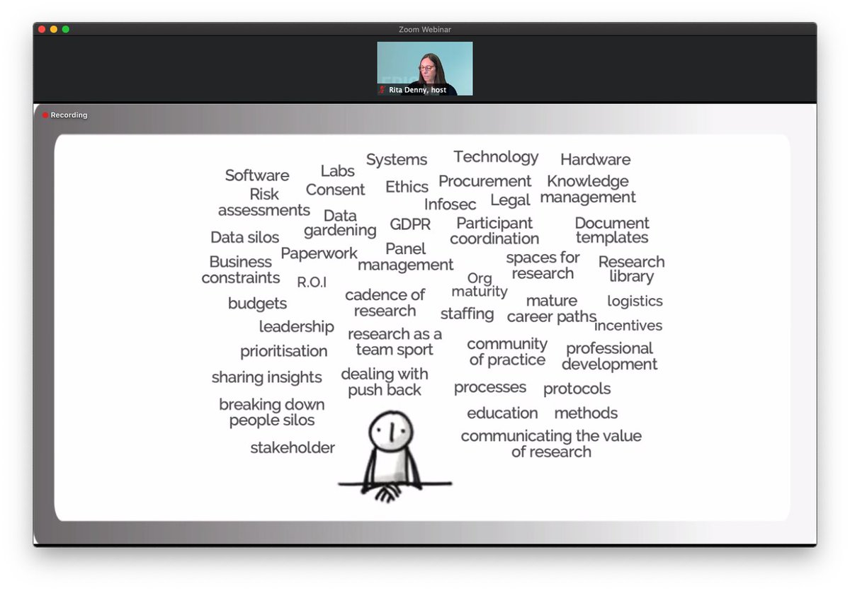 mattBernius's tweet photo. Why is @BrigetteMetzler @'ing me in this #epiconference slide about what qualitative researchers worry about around scaling research?!

Thankfully, she's also providing the answer to addressing these issues: developing a strategic Research Ops practice!

#verytimely https://t.co/lKWIYGFKKB