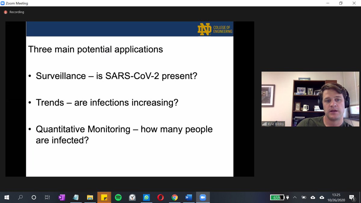 We're at  @UNC_Water_Inst and listening to talk about  #COVID19 testing in  #wastewater. Interesting talk cautioning some optimism about just how much we can do with testing wastewater for COVID-19.