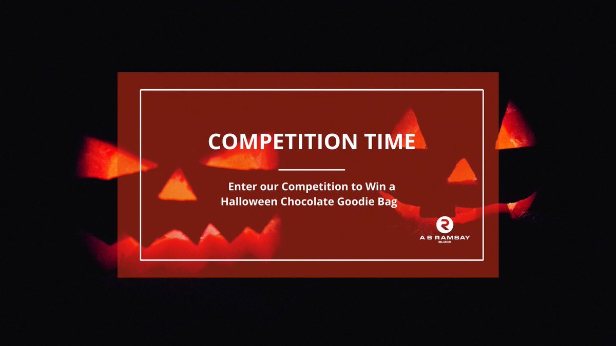 A_S_Ramsay's tweet photo. Happy Halloween to all our followers and as an additional treat, we are offering 20 lucky people the opportunity to win a Halloween chocolate goodie bag. The winner will be announced on Thursday 29th October. For your chance to win simply FLW/RT & COMMENT
#asramsay #Halloween https://t.co/5QLbB9ablS