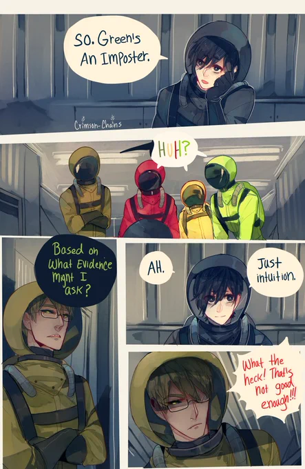 Starting Black and Green's story!!! :D

Black is a little bit of a shit! Green's unsure what his deal is, but, knows that he could be dangerous!

#amongus 