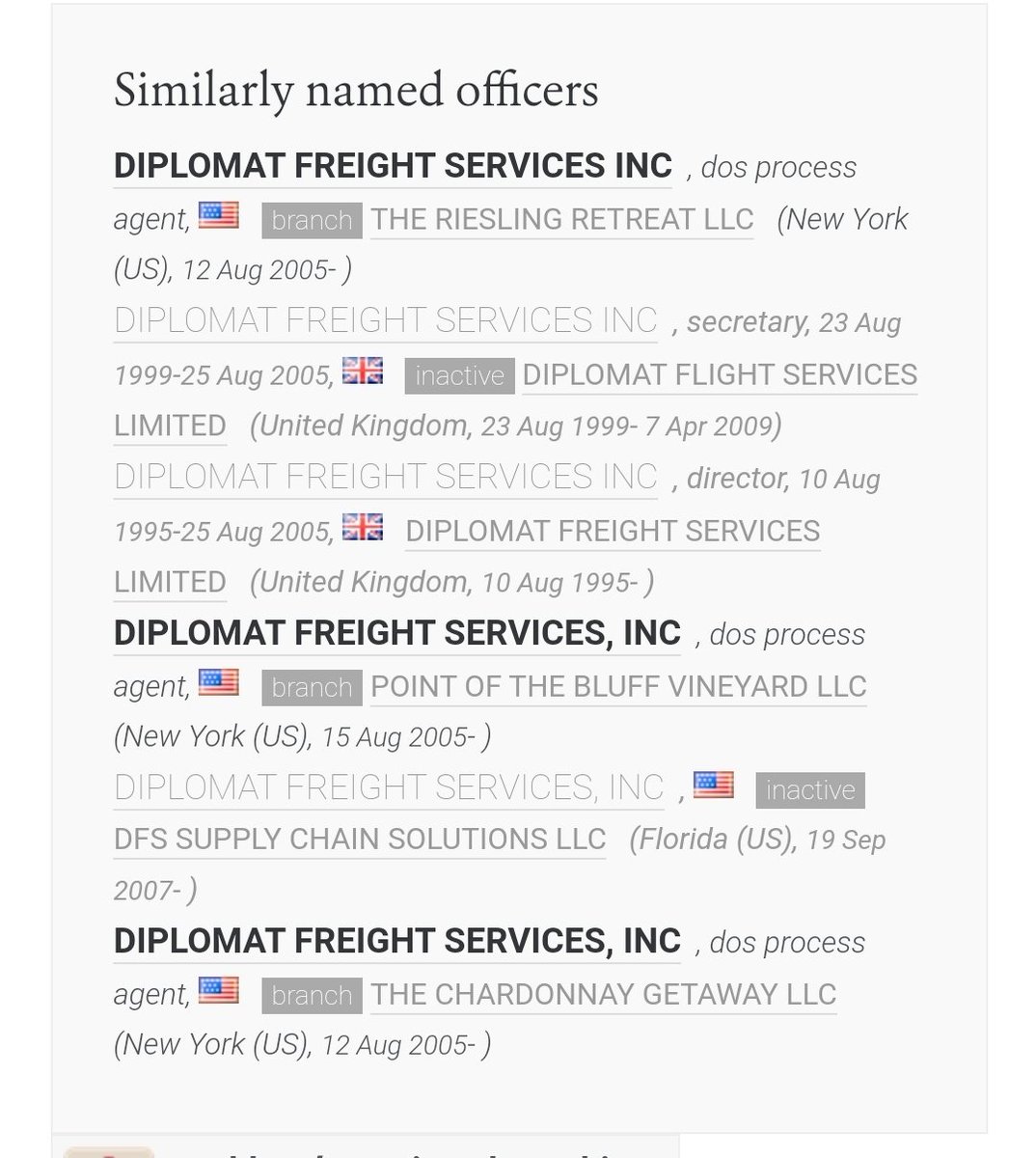 Look at all of these wineries associated with Diplomat Freight, LLC: The Reisling Retreat, LLC; Point of the Bluff Vineyard, LLC; The Chardonnay Getaway, LLC. Is this why a bunch of Dirty Swampers, like the Pelosis, own wineries? What are they used for? 10/