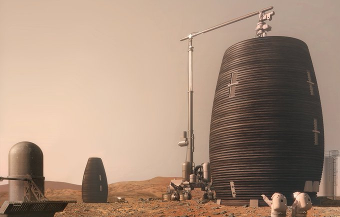 tiagology's tweet photo. 📰 Lunes de #TechStartup :

Con la ayuda de la #IA y la #impresión3D, AISpaceFactory pretende generar estructuras en Marte utilizando materiales que ya están en el espacio, para luego construir hábitats para los humanos.

Via: https://t.co/DeNn3x1zH5
 #startup #Space #NASA https://t.co/zhsFW6erYT
