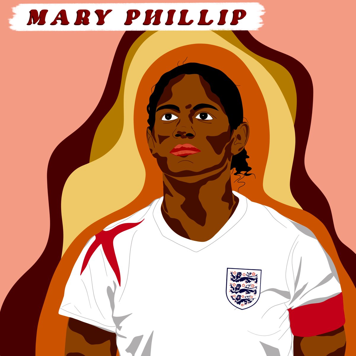 Today we celebrate Mary Phillip, the first Black woman to captain England. #BlackHistoryMonth    by  @Sumuyyaa