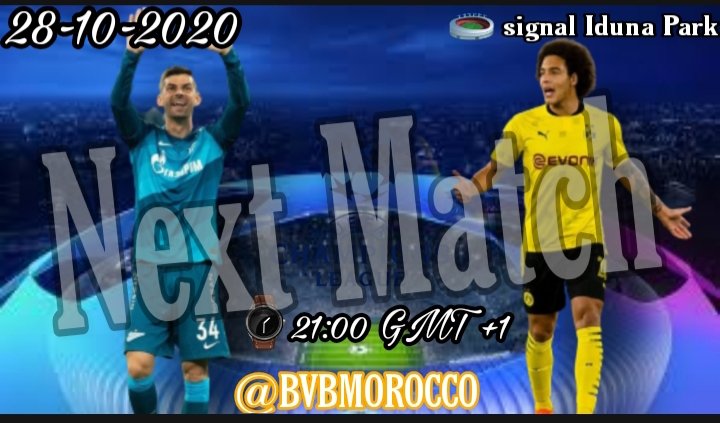 BVBMOROCCO15's tweet photo. DIE MAROKKANER BORUSSEN 🇲🇦🇩🇪 
NEXT MATCH : 
🆚️: @zenit_spb
🏆: @ChampionsLeague
📅: 28-10-2020 
🕒: 21:00 GMT +1 🇲🇦 
🏟: Signal Iduna Park 

#BVBMorocco #BVB #BVB09 
#HejaBVB #EchteLiebe #NurDerBVB #SchwarzGelb #YNWA #YoullNeverWalkAlone #Borussia #Bundesliga #ChampionsLeague https://t.co/nX8qCrs3br