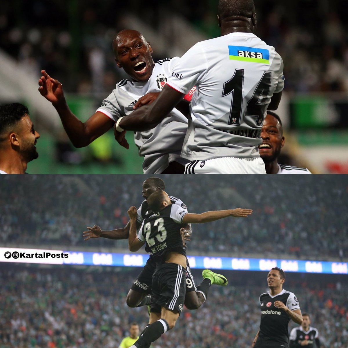 Aboubakar ve Atiba'nın gol sonrası sevinci...🖤