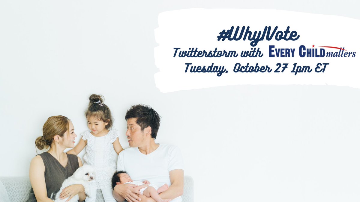 VotingforKids's tweet photo. Join us tomorrow at 1:00pm ET for the #WhyIVote Twitterstorm. Research shows: ​sharing positive messages about showing up for kids at the polls can influence the actions of your network. Fill out your “I’m voting because” sign: https://t.co/vwcr3mCwfr #InvestInKids #VoteForKids https://t.co/b1p97o50yo