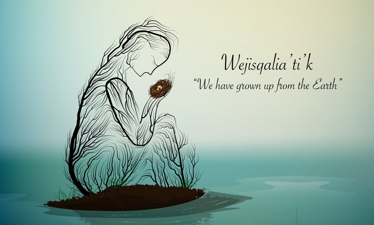UlnoowegEd's tweet image. "The word wejisqalia’ti’k, 'we have grown up from the Earth', reminds us that L’nu'k are a part of and not more important than the land, the sea and the sky and that no ecological relationship is more valuable than the other." -- #BackyardScience: Etepne’g Ecology Edition.