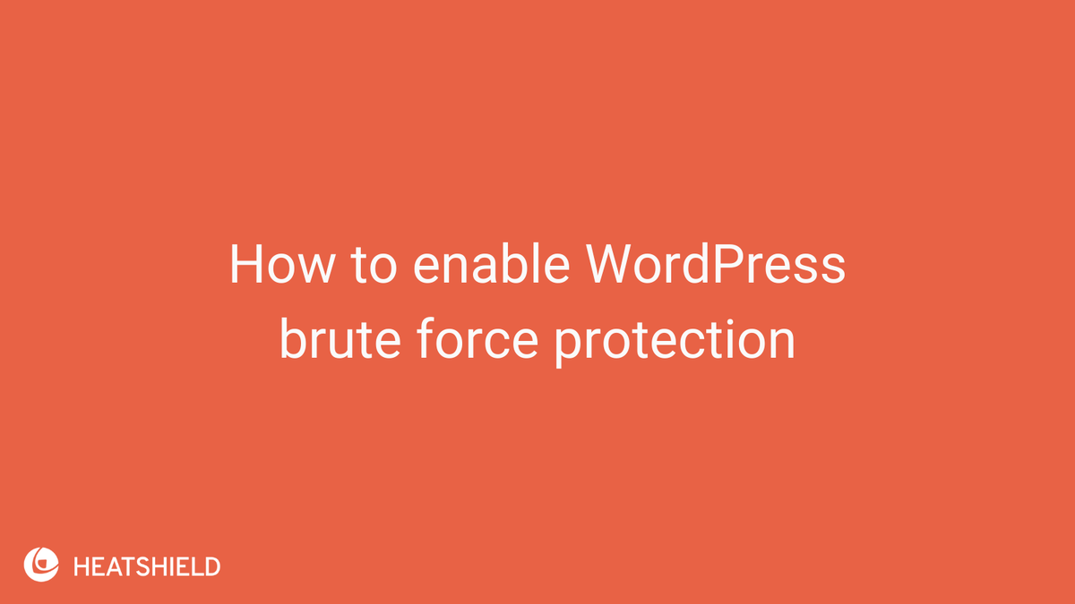 HeatShieldIO's tweet photo. Enable our free brute force protection to keep your sites safe from brute force attacks. Find out how here https://t.co/G2AmA165Nm

#bruteforce #BruteForceProtection #CyberSecurityAwarenessMonth #WordPresssecurity https://t.co/1g7oR6CUjl