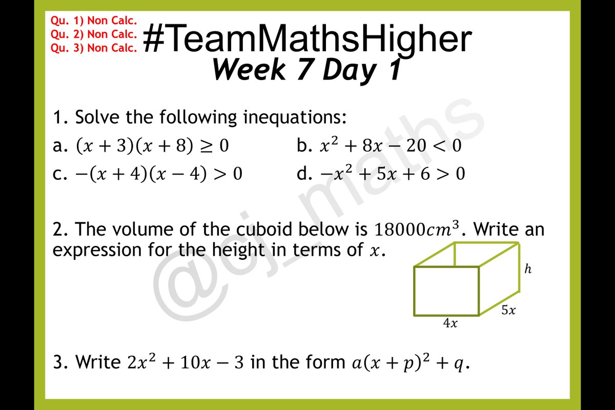 cj_maths's tweet photo. 26.10.2020 Question for #TeamMathsHigher #HigherMaths #maths #mathschat https://t.co/DgsretlOuI
