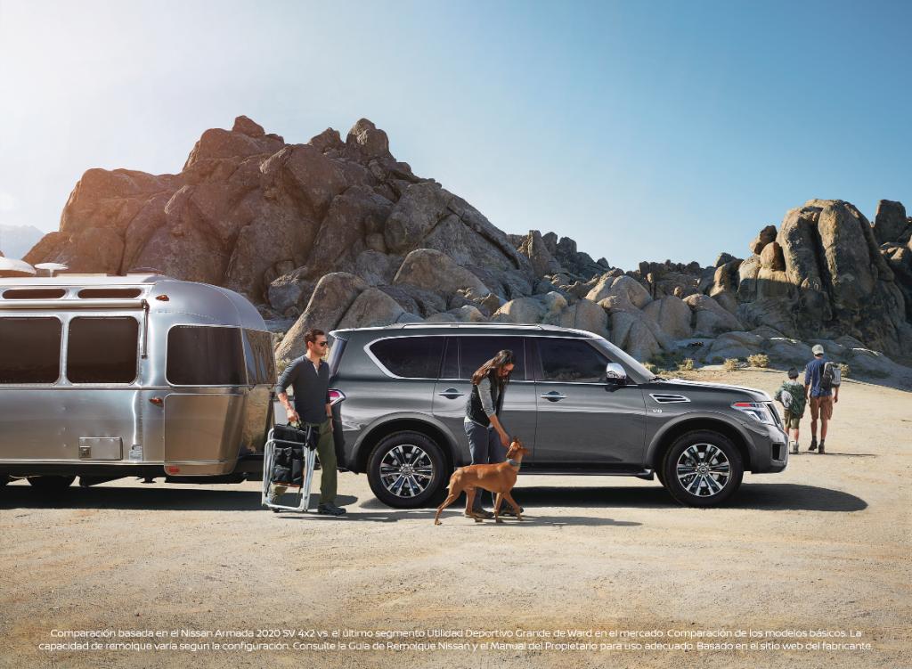 Despierta con una vista nueva. El #NissanArmada2020 tiene Capacidad de Remolque Estándar única en su clase de hasta 8,500 libras. https://t.co/xYEoBPPRT7
