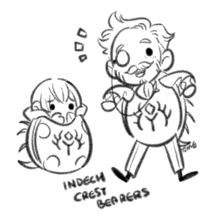 Indech crest bearers. I had to. The visual wouldn't leave me. #FE3H 