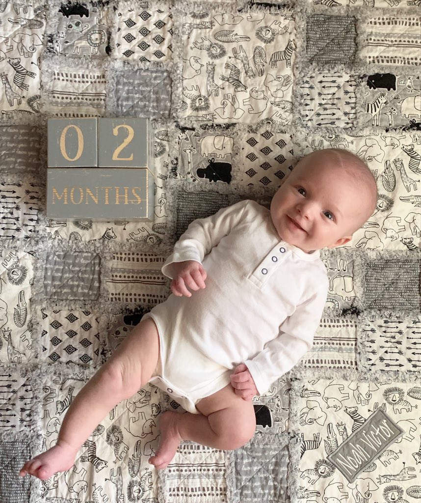 Somehow this little guy is already TWO MONTHS old. Stop growing so fast sweet Noah.