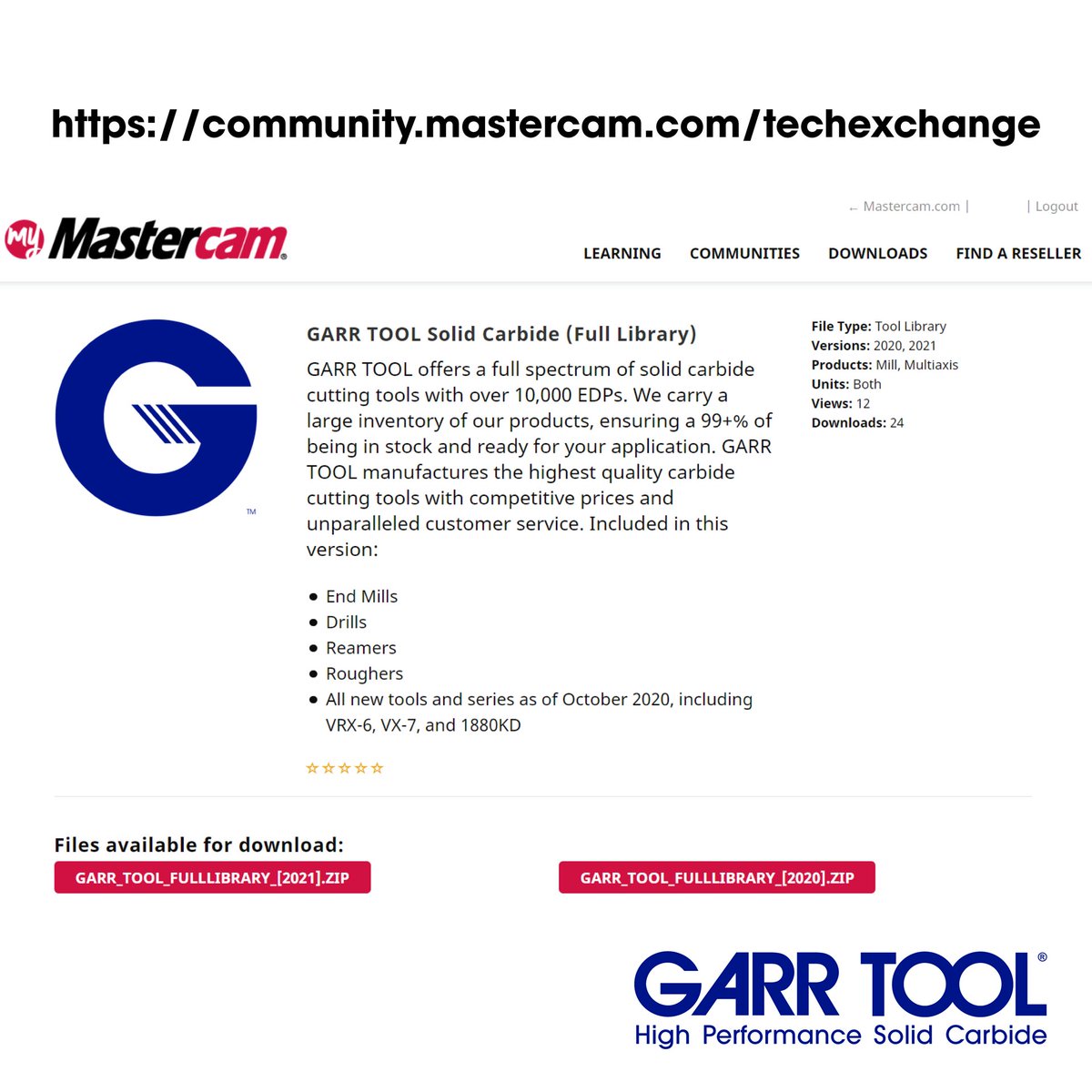 GARRTOOL's tweet image. We've been making the best of the Covid down time. Our full tool library is now available on the Mastercam Tech Exchange (2020 and 2021) Official announcement coming soon, so you've got first look! • 
community.mastercam.com/techexchange @mastercam #mastercam #GARRTOOL