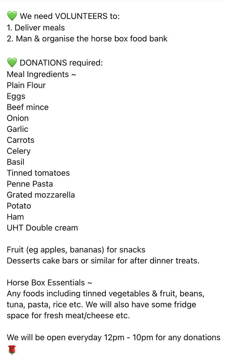 rosarestaurants's tweet photo. We are accepting food/drink donations every day from 12pm ♥️ please read the images below for more information #feedourfuture #freeschoolmeals #NoChildShouldGoHungry @MarcusRashford https://t.co/dp6jkNC0Lj