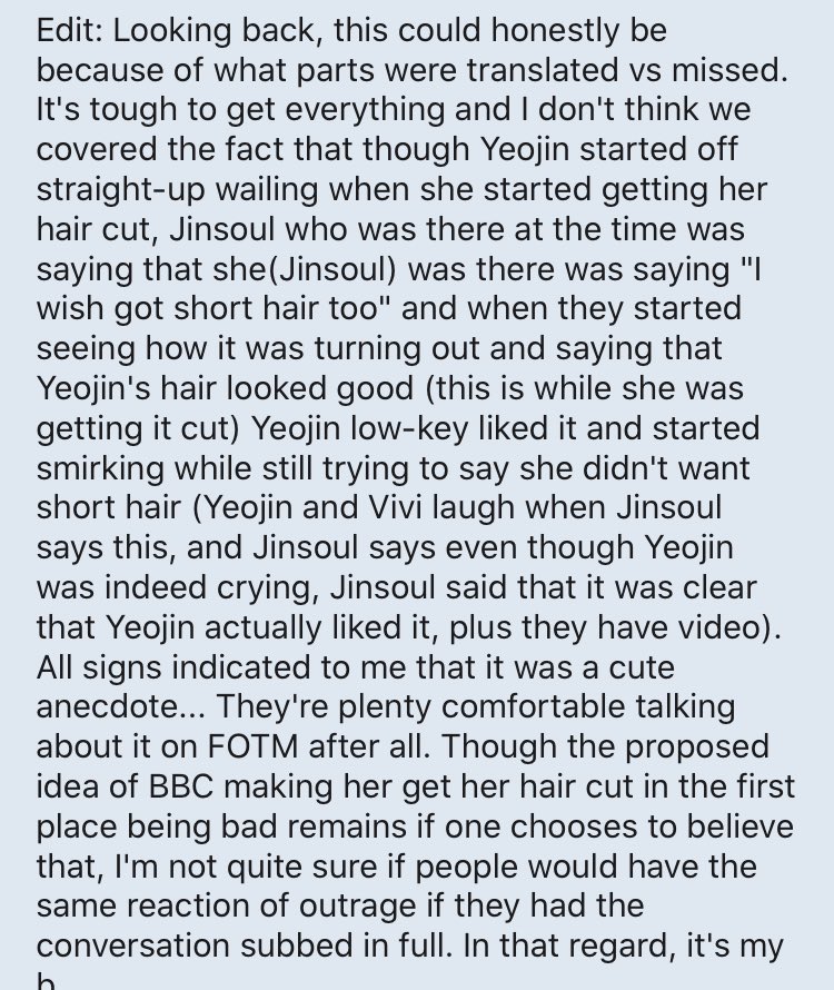 yeojinthinker's tweet photo. oh for people who didn’t know, the whole yeojin hating her short hair to d3ath situation was actually a misinterpretation that went around. orrery posted this some time ago where you can see what happened more accurately ! https://t.co/HxNwT0Y7QH