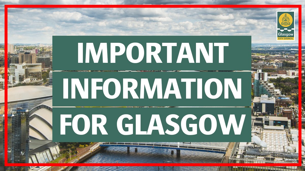 IMPORTANT INFORMATION (Thread) ⬇️

We need your help to keep Glasgow out of level 4 coronavirus measures – that’s a real possibility and would mean similar lockdown levels to earlier this year. (1)